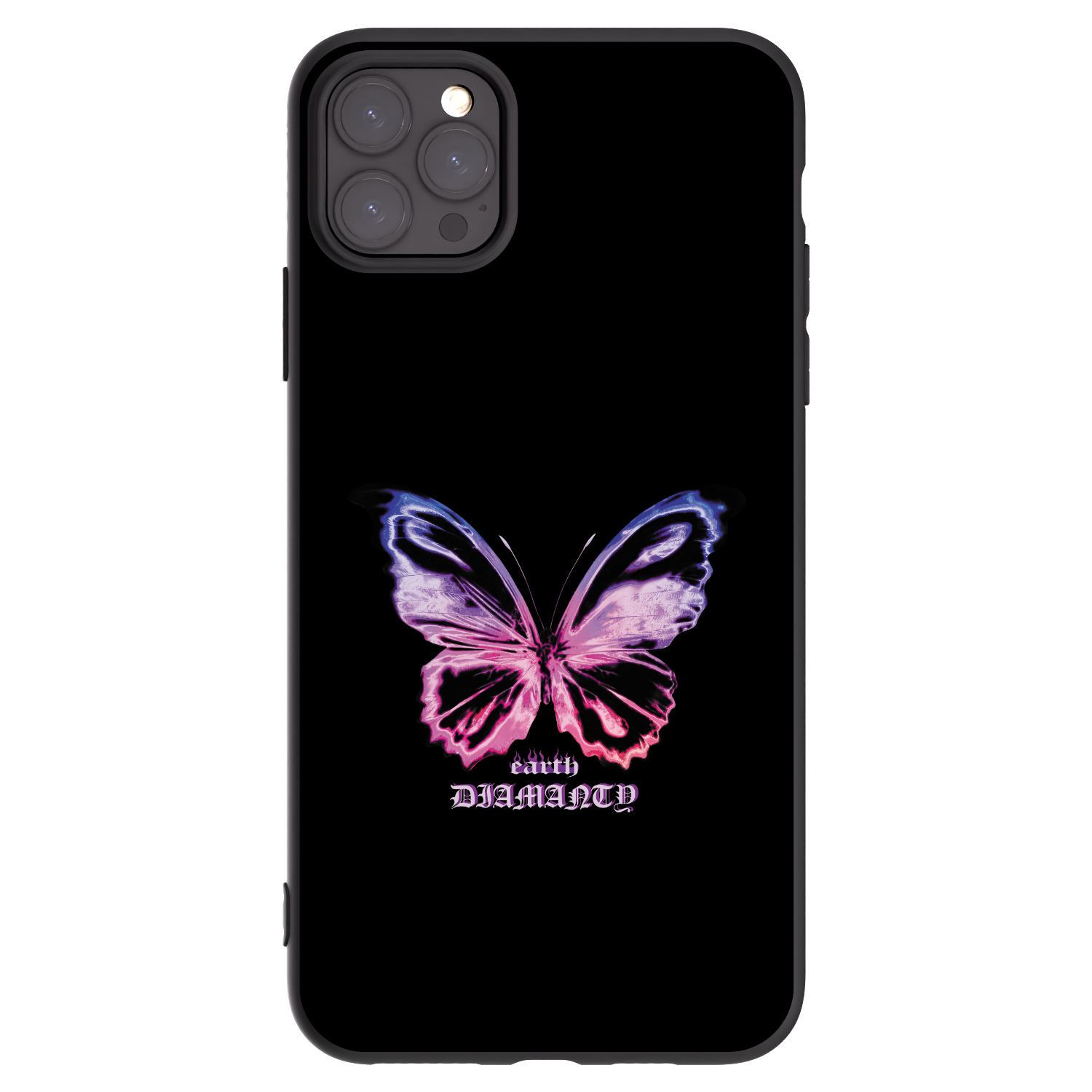 Picasee crna silikonska maskica za Apple iPhone 11 Pro Max - Diamanty Purple