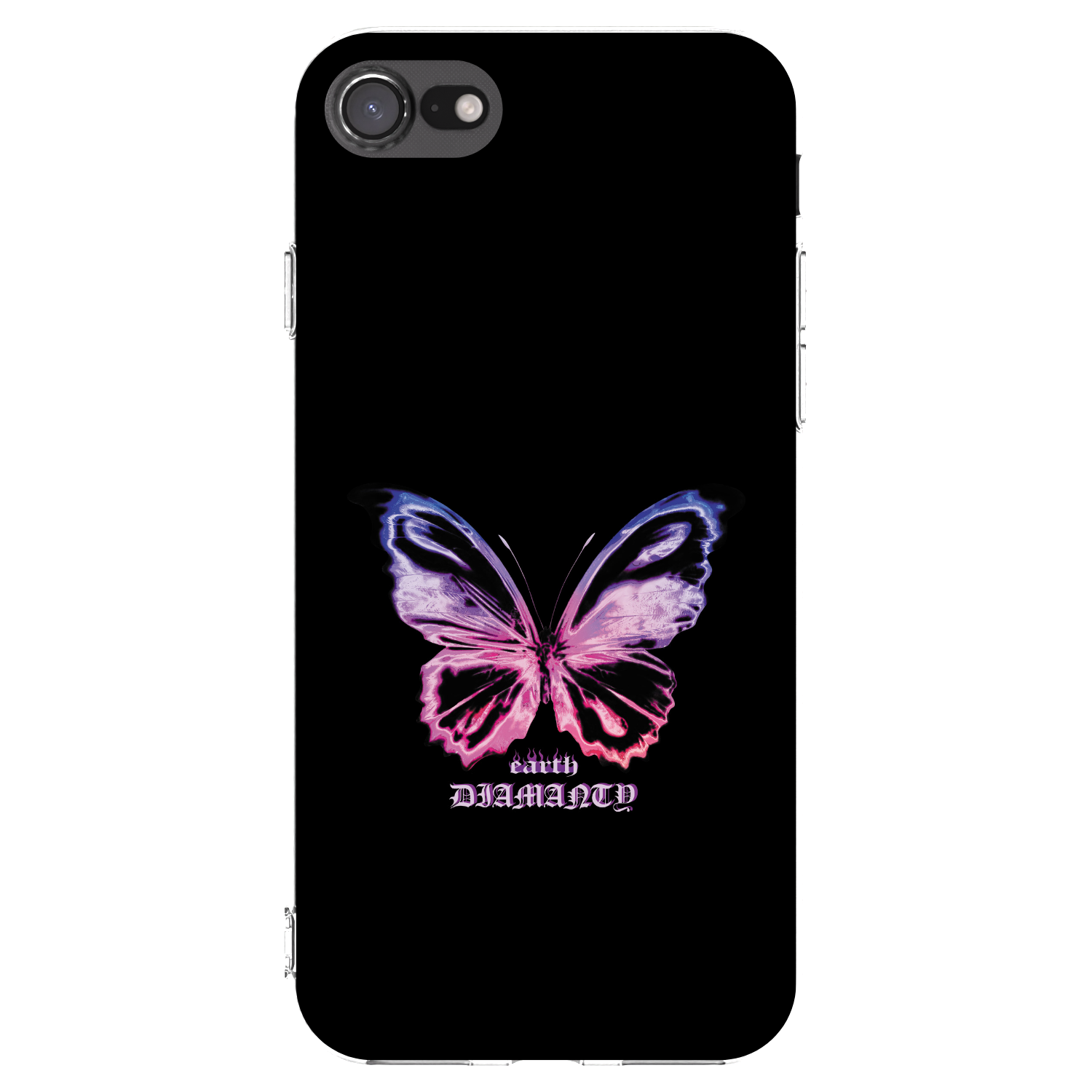 Picasee silikonska prozirna maskica za Apple iPhone 8 - Diamanty Purple