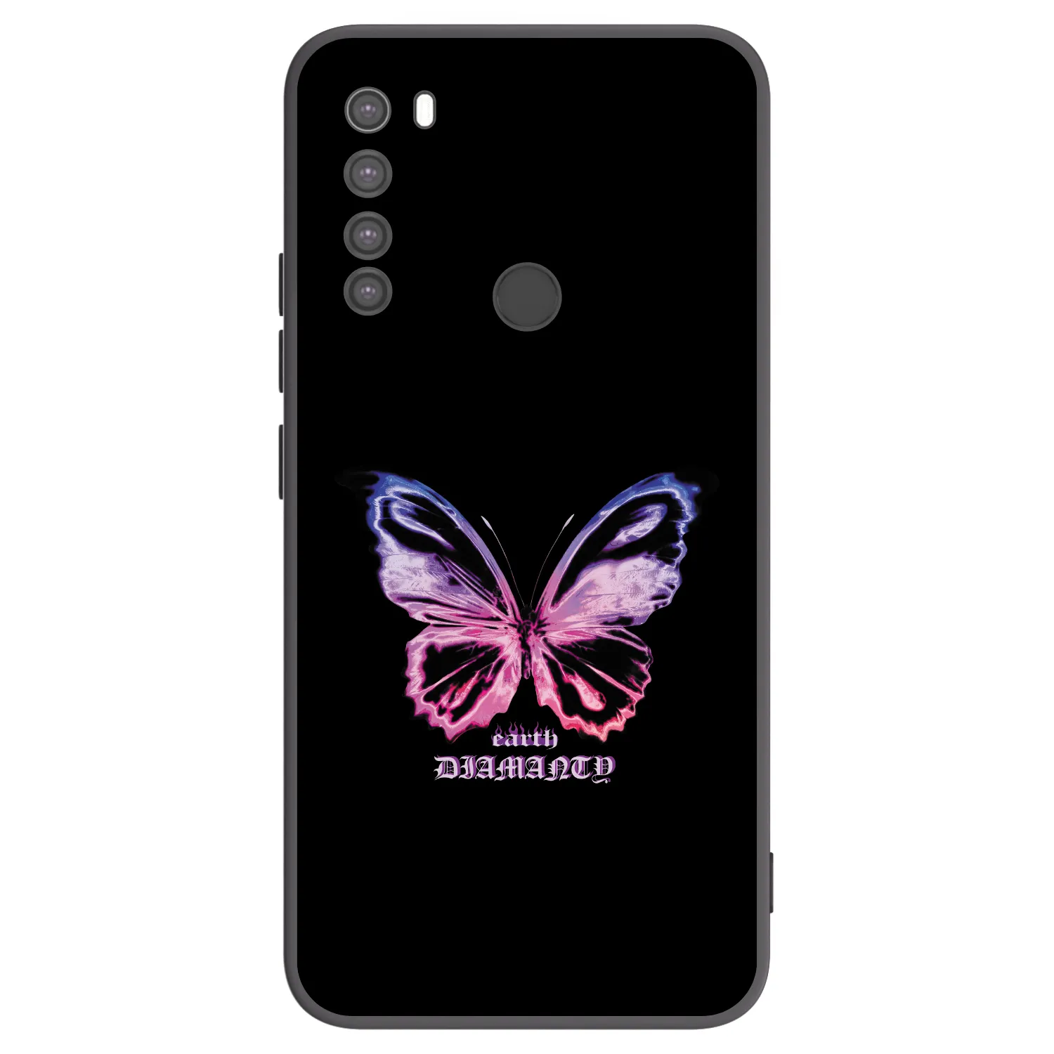 Picasee crna silikonska maskica za Xiaomi Redmi Note 8 - Diamanty Purple