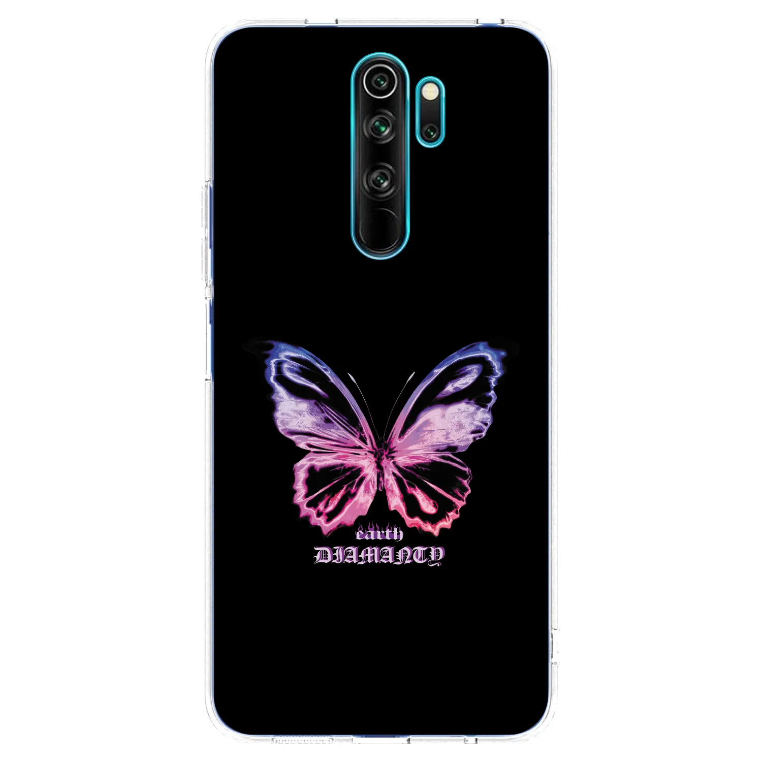 Picasee silikonska prozirna maskica za Xiaomi Redmi Note 8 Pro - Diamanty Purple