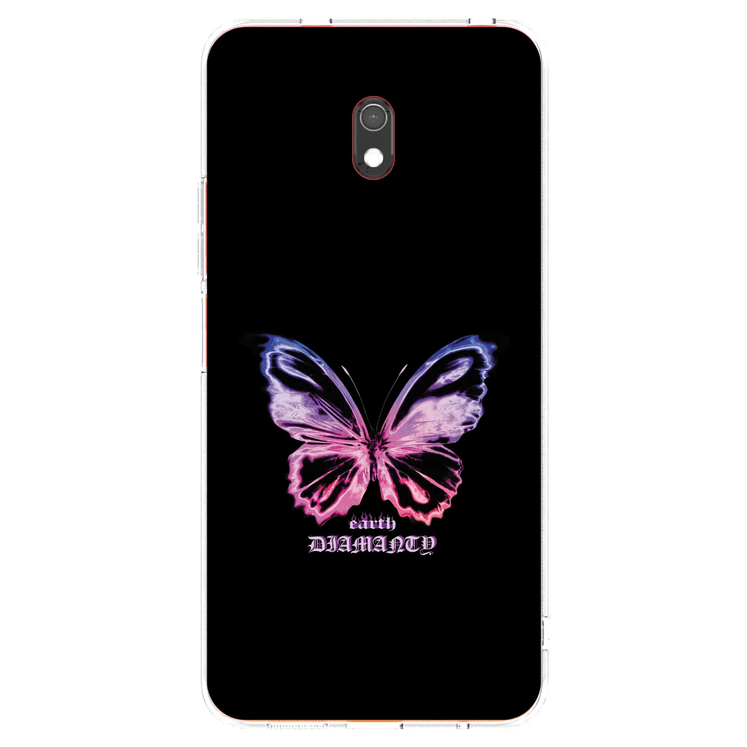 Picasee silikonska prozirna maskica za Xiaomi Redmi 8A - Diamanty Purple