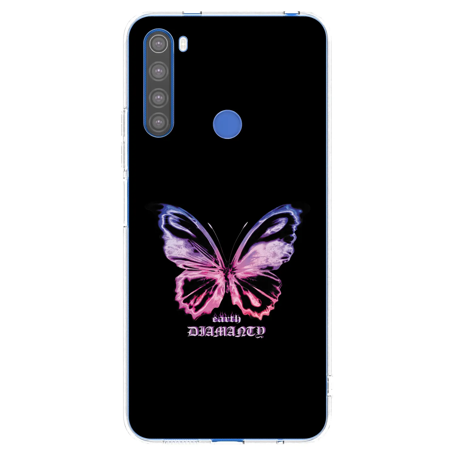 Picasee silikonska prozirna maskica za Xiaomi Redmi Note 8T - Diamanty Purple
