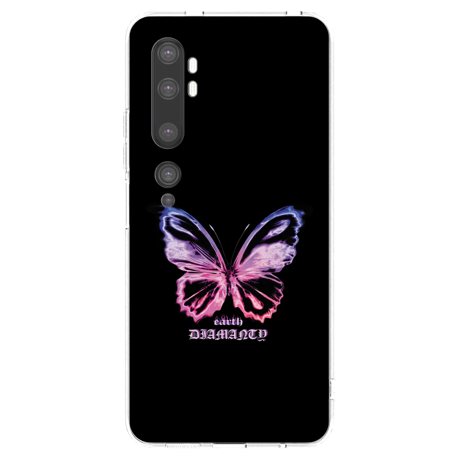 Picasee silikonska prozirna maskica za Xiaomi Mi Note 10 (Pro) - Diamanty Purple