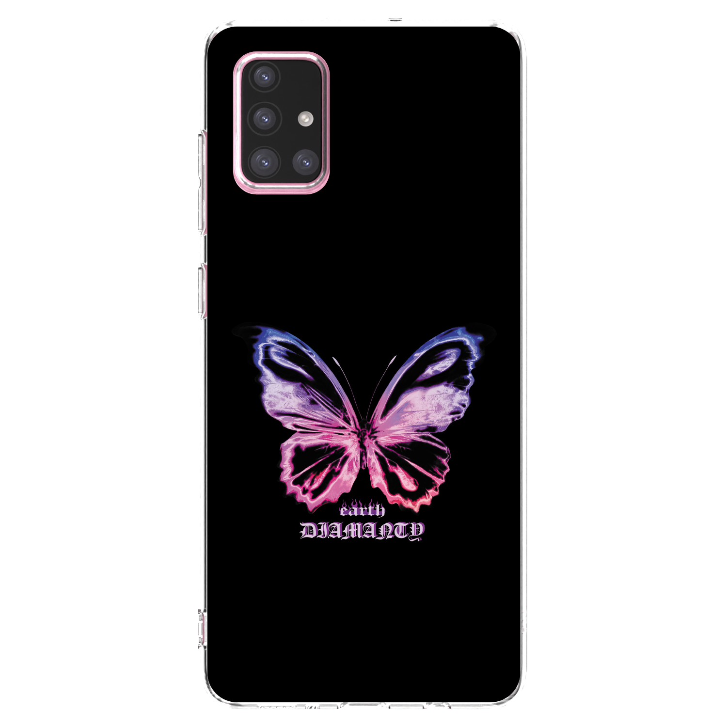 Picasee silikonska prozirna maskica za Samsung Galaxy A71 A715F - Diamanty Purple