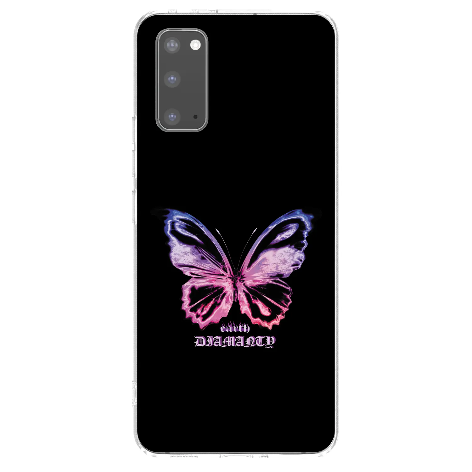 Picasee silikonska prozirna maskica za Samsung Galaxy S20 G980F - Diamanty Purple