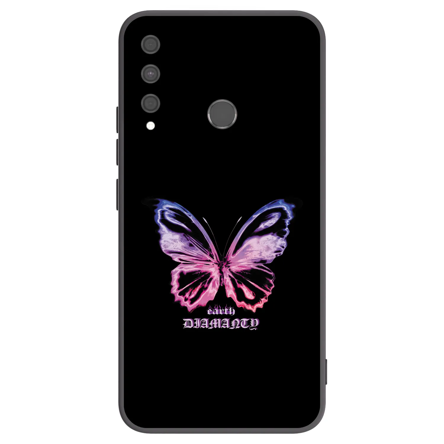 Picasee crna silikonska maskica za Huawei P40 Lite E - Diamanty Purple