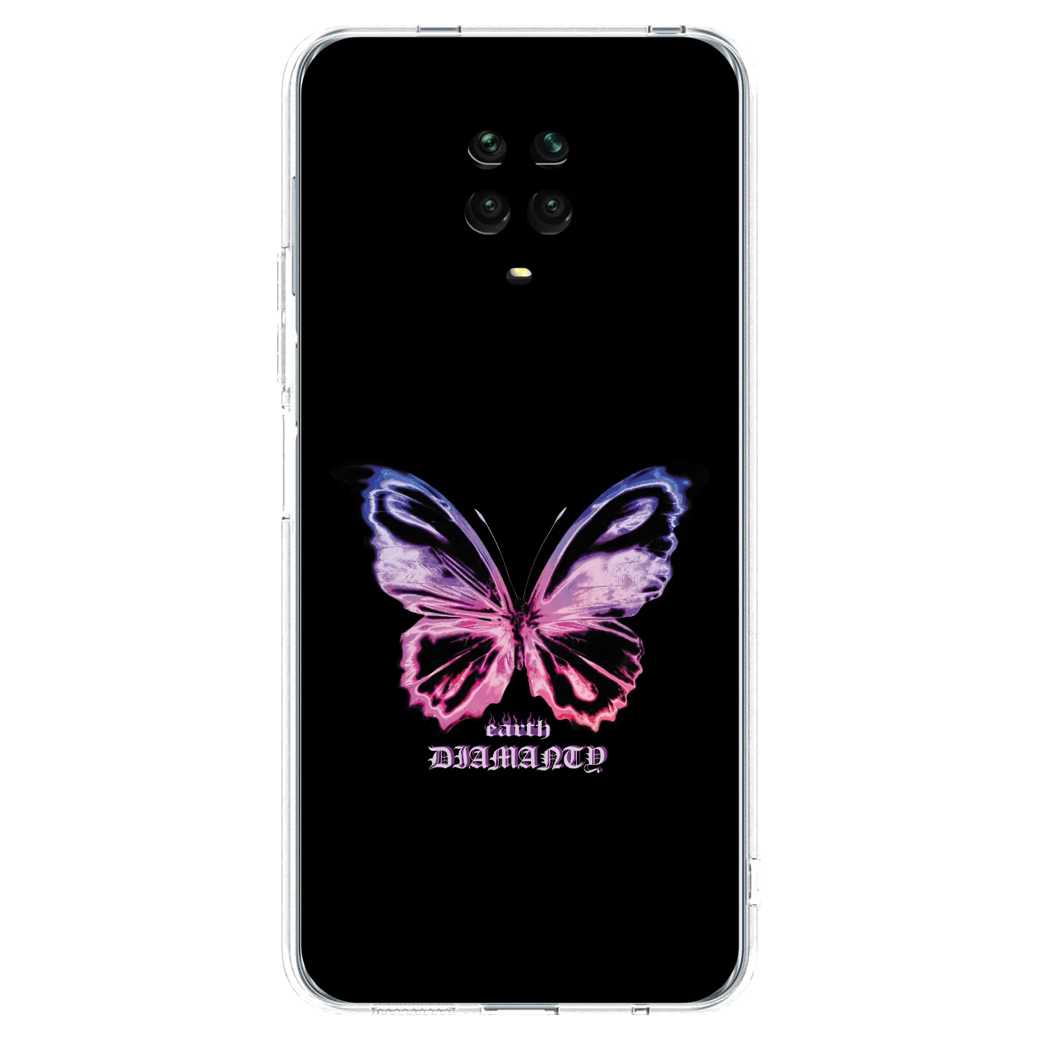 Picasee silikonska prozirna maskica za Xiaomi Redmi Note 9S - Diamanty Purple