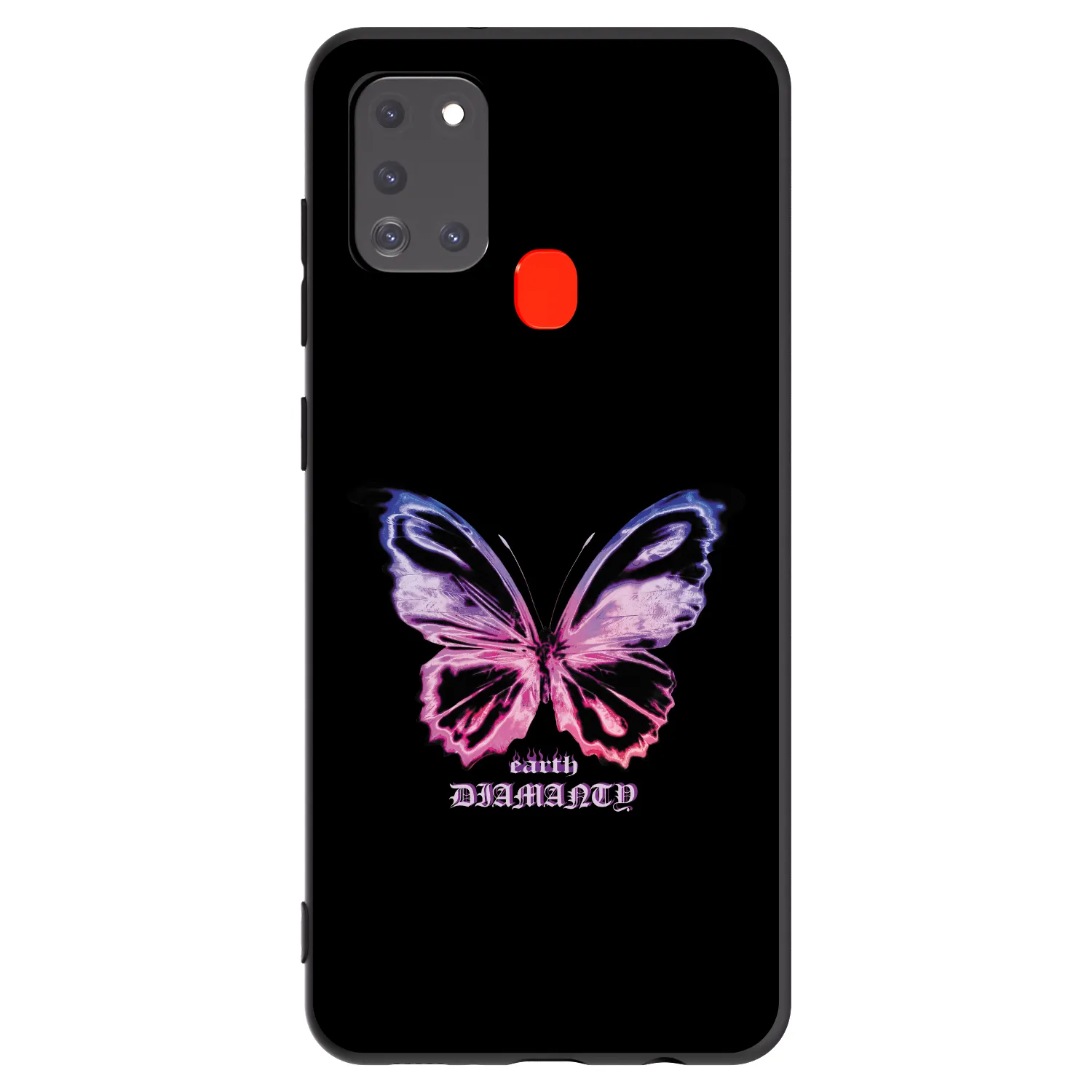 Picasee crna silikonska maskica za Samsung Galaxy A21s - Diamanty Purple