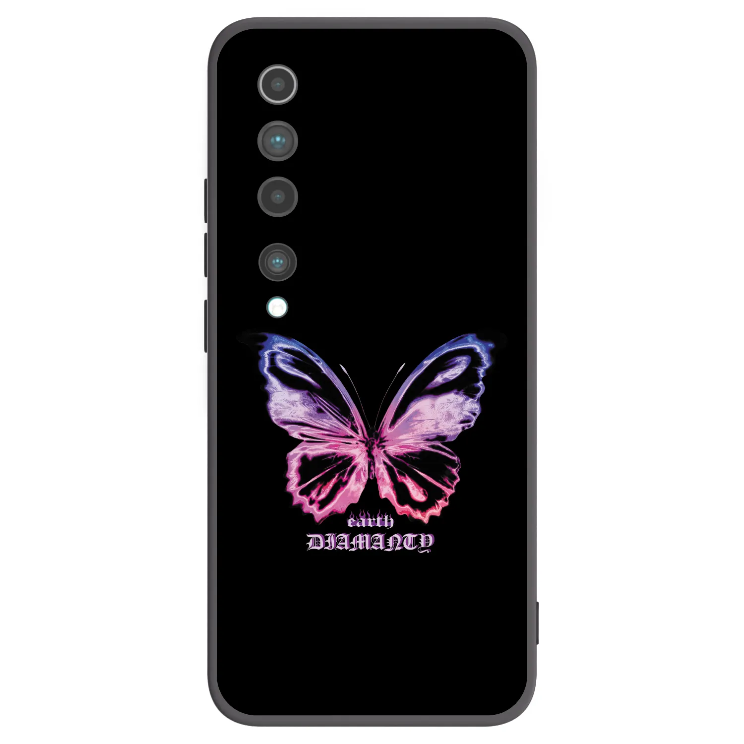 Picasee crna silikonska maskica za Xiaomi Mi 10 - Diamanty Purple