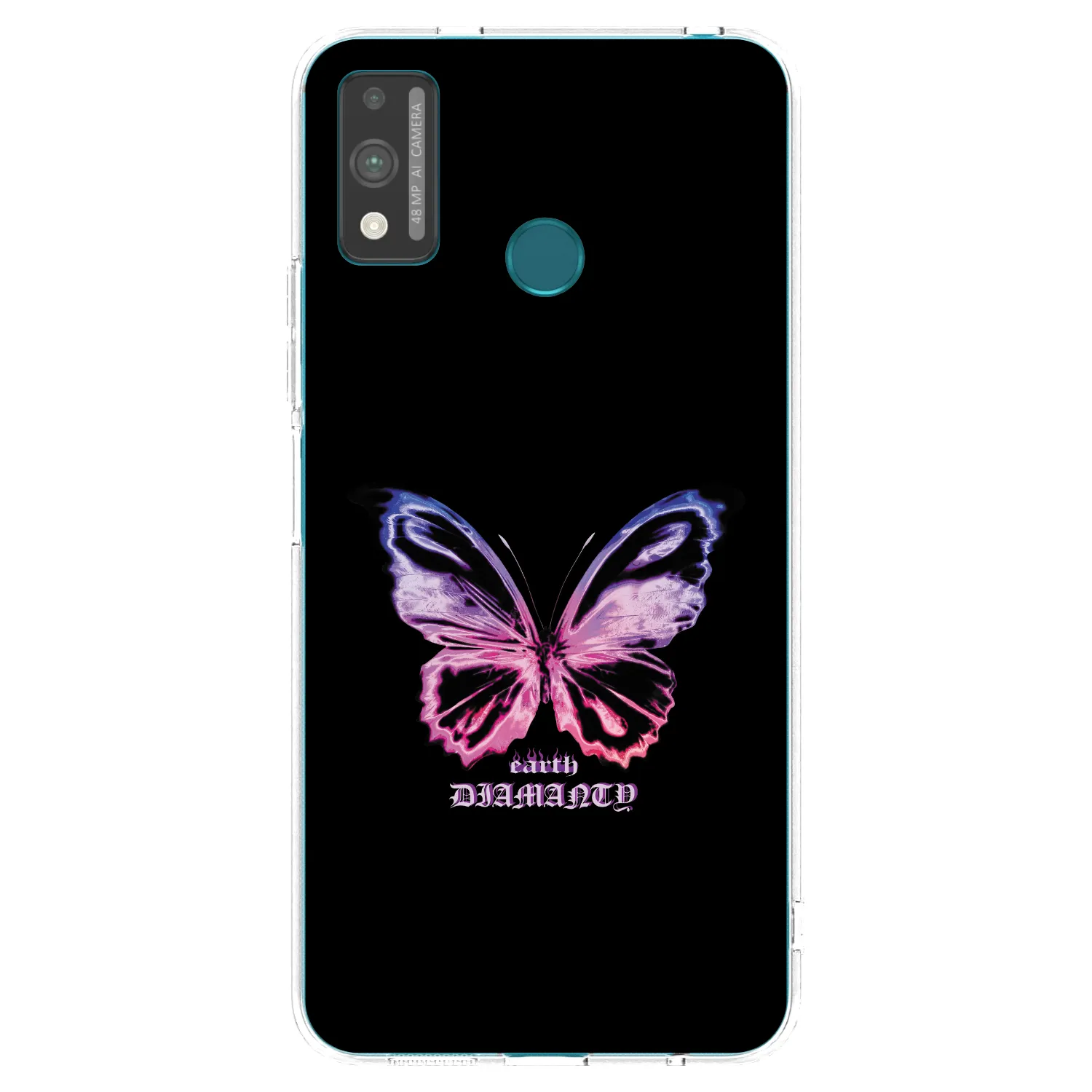 Picasee silikonska prozirna maskica za Honor 9X Lite - Diamanty Purple