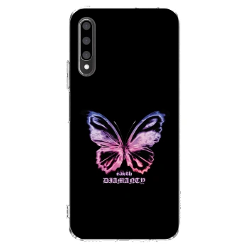 Picasee silikonska prozirna maskica za Honor 9X Pro - Diamanty Purple