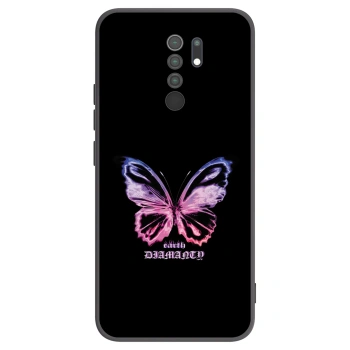 Picasee crna silikonska maskica za Xiaomi Redmi 9 - Diamanty Purple