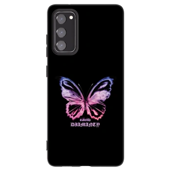 Picasee crna silikonska maskica za Samsung Galaxy S20 FE - Diamanty Purple