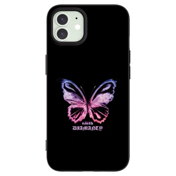 Picasee crna silikonska maskica za Apple iPhone 12 Pro - Diamanty Purple