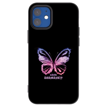 Picasee crna silikonska maskica za Apple iPhone 12 mini - Diamanty Purple