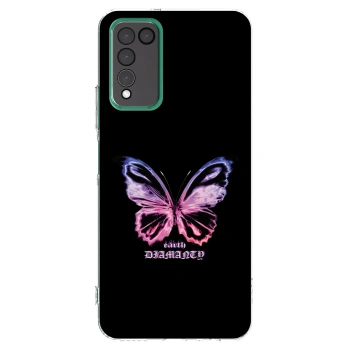 Picasee silikonska prozirna maskica za Honor 10X Lite - Diamanty Purple