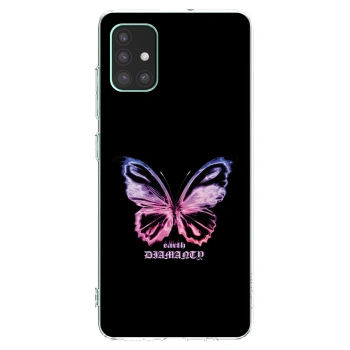 Picasee silikonska prozirna maskica za Samsung Galaxy M51 M515F - Diamanty Purple