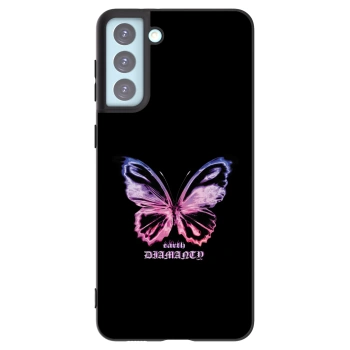 Picasee crna silikonska maskica za Samsung Galaxy S21+ 5G G996F - Diamanty Purple