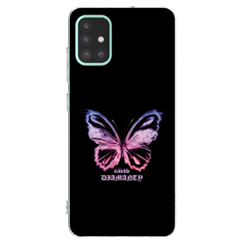 Picasee silikonska prozirna maskica za Samsung Galaxy M31s - Diamanty Purple