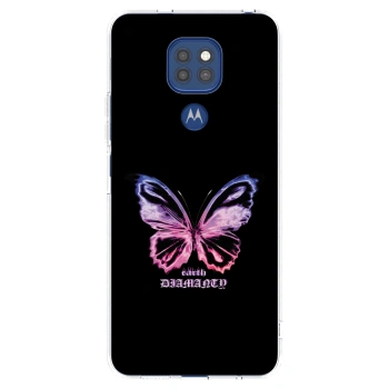 Picasee silikonska prozirna maskica za Motorola Moto G9 Play - Diamanty Purple
