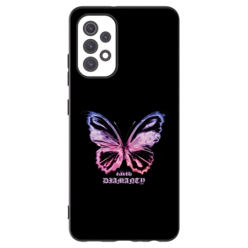 Picasee crna silikonska maskica za Samsung Galaxy A32 5G A326B - Diamanty Purple