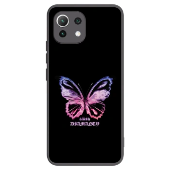 Picasee crna silikonska maskica za Xiaomi Mi 11 Lite - Diamanty Purple