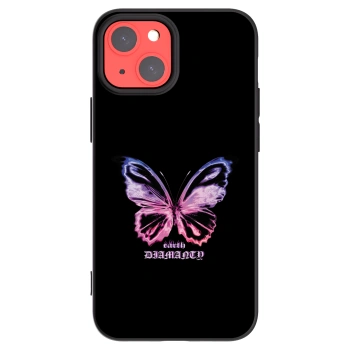 Picasee crna silikonska maskica za Apple iPhone 13 mini - Diamanty Purple