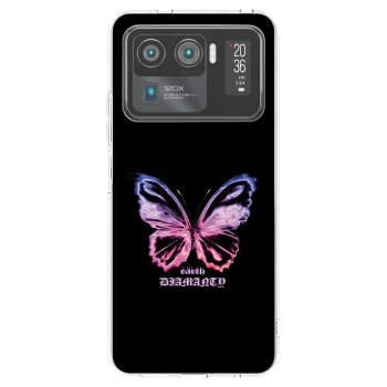 Picasee silikonska prozirna maskica za Xiaomi Mi 11 Ultra - Diamanty Purple
