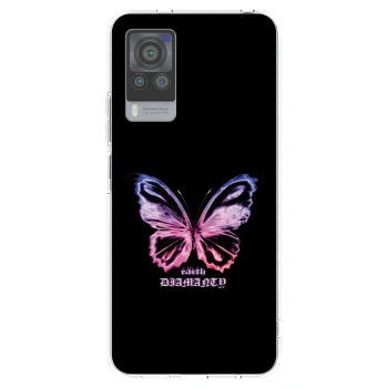Picasee silikonska prozirna maskica za Vivo X60 Pro 5G - Diamanty Purple