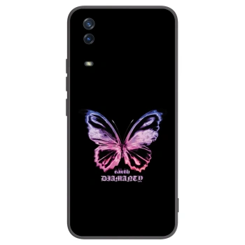 Picasee crna silikonska maskica za Vivo Y11s - Diamanty Purple