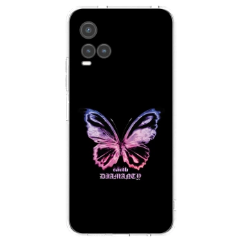 Picasee silikonska prozirna maskica za Vivo Y33s - Diamanty Purple