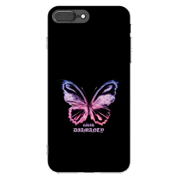 Picasee silikonska prozirna maskica za Apple iPhone 7 Plus - Diamanty Purple