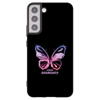 Picasee crna silikonska maskica za Samsung Galaxy S22+ 5G - Diamanty Purple