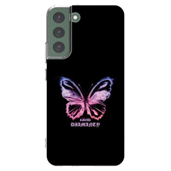 Picasee silikonska prozirna maskica za Samsung Galaxy S22+ 5G - Diamanty Purple