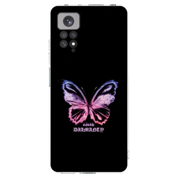 Picasee silikonska prozirna maskica za Xiaomi Redmi Note 11 - Diamanty Purple