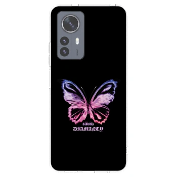Picasee silikonska prozirna maskica za Xiaomi 12 Pro - Diamanty Purple