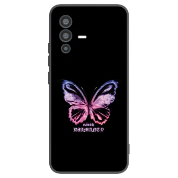 Picasee crna silikonska maskica za Vivo V23 5G - Diamanty Purple