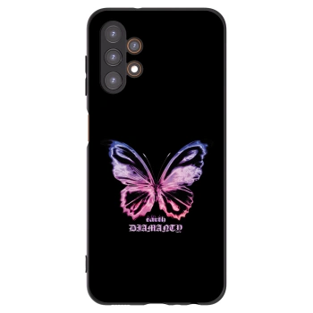Picasee crna silikonska maskica za Samsung Galaxy A13 4G A135 - Diamanty Purple