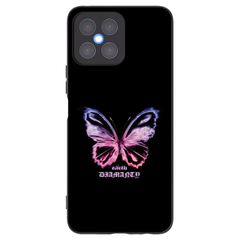 Picasee crna silikonska maskica za Honor X8 4G - Diamanty Purple