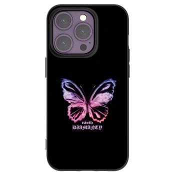Picasee crna silikonska maskica za Apple iPhone 14 Pro - Diamanty Purple