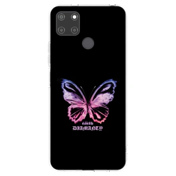 Picasee silikonska prozirna maskica za Realme C21Y - Diamanty Purple