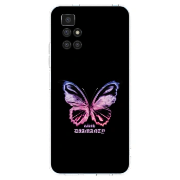 Picasee silikonska prozirna maskica za Xiaomi Redmi 10 (2022) - Diamanty Purple