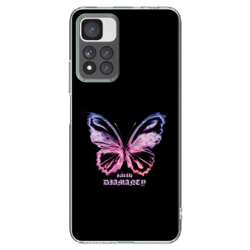 Picasee silikonska prozirna maskica za Xiaomi Redmi Note 11 Pro+ 5G - Diamanty Purple