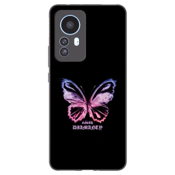 Picasee crna silikonska maskica za Xiaomi 12T - Diamanty Purple