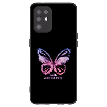 Picasee crna silikonska maskica za OPPO A94 5G - Diamanty Purple