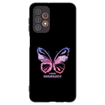 Picasee crna silikonska maskica za Samsung Galaxy A23 A235F 4G - Diamanty Purple