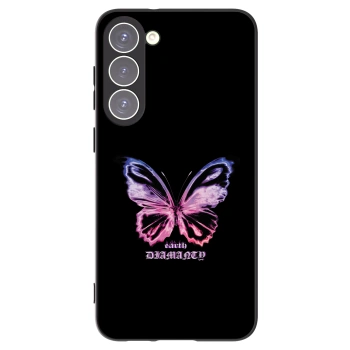 Picasee crna silikonska maskica za Samsung Galaxy S23+ 5G - Diamanty Purple