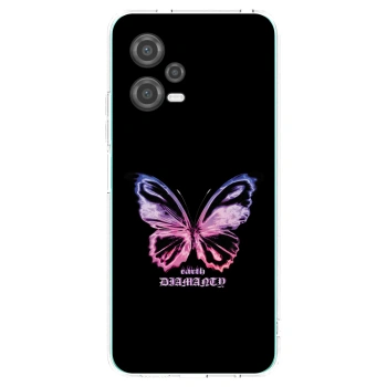 Picasee silikonska prozirna maskica za Xiaomi Poco X5 - Diamanty Purple