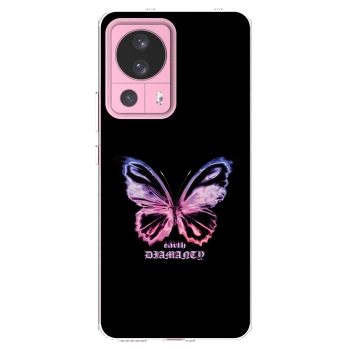 Picasee silikonska prozirna maskica za Xiaomi 13 Lite - Diamanty Purple