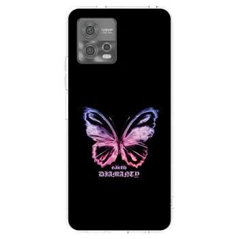 Picasee silikonska prozirna maskica za Motorola Moto G72 - Diamanty Purple